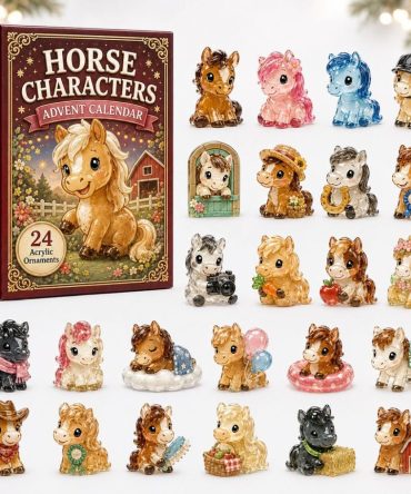 Horse Friends & Foals Countdown 2026 - 24 Adorable Acrylic Equestrian Charms, Charming Gift For Pony & Horse Fans