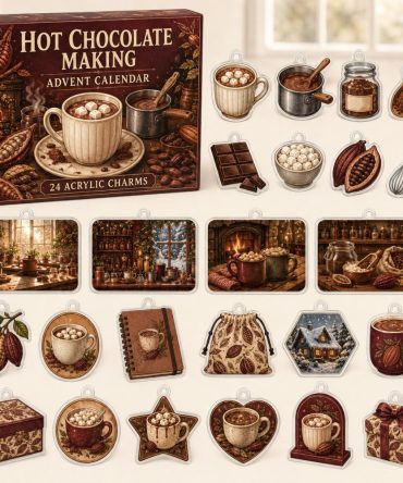 24-Day Hot Chocolate Charm Countdown: Cozy Cocoa-Themed Acrylic Charms For Winter Warmth — Giftable Collectibles For Chocolate & Cocoa Fans