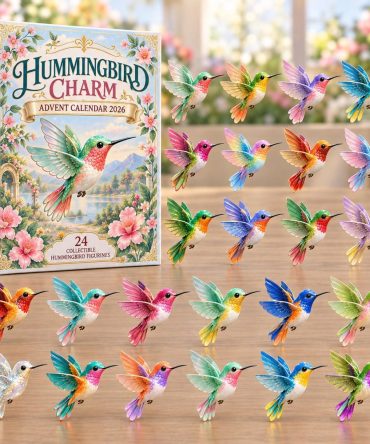 Delicate Hummingbird Charm Advent Calendar 2026 — 24-Day Acrylic Countdown, Hand-Painted Bird Ornaments & Gifts