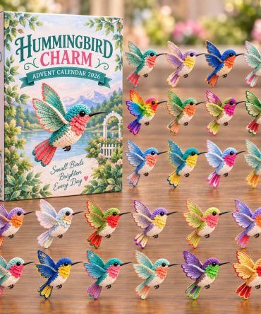 Hummingbird Charm Advent Calendar 2026 — 24-Day Acrylic Charm Countdown, Elegant Bird-Themed Holiday Ornaments