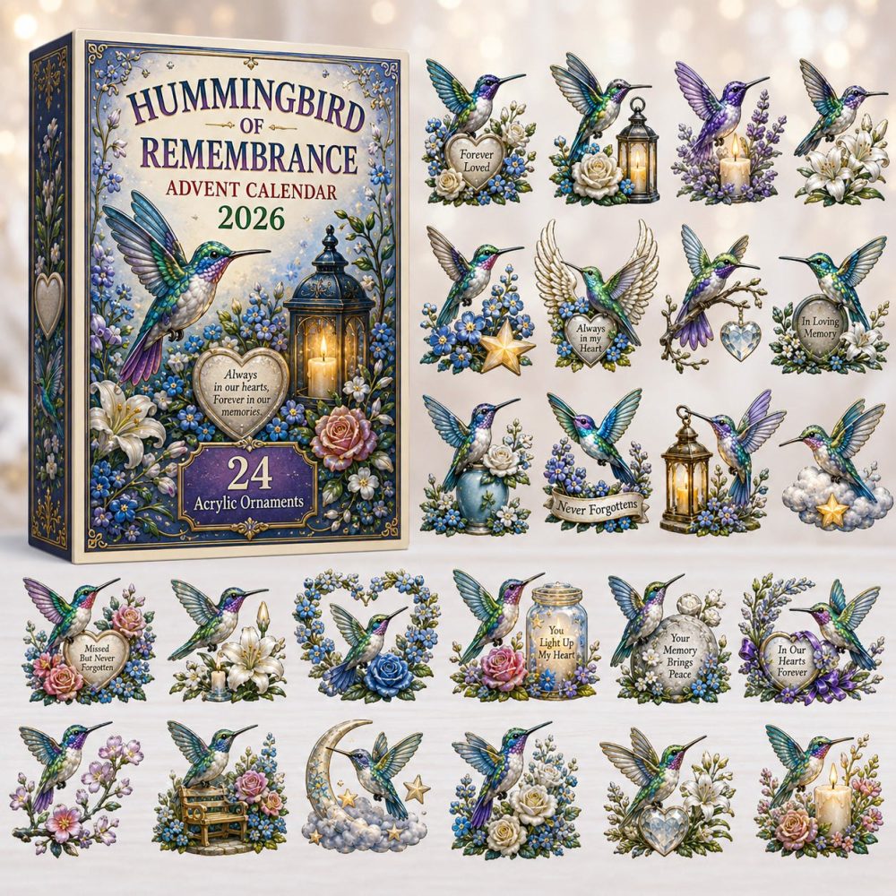 2026 Hummingbird Remembrance Advent Calendar – 24-Day Acrylic Charms Countdown With Premium Collectible Keepsakes