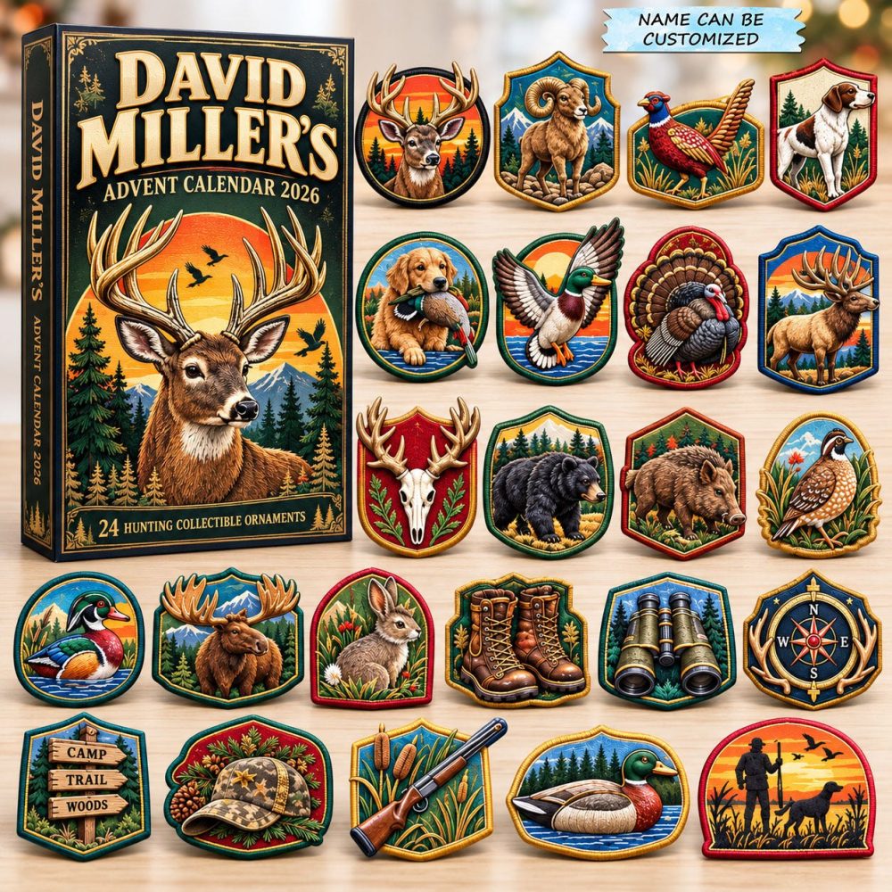 Hunting Wildlife Collection Countdown 24-Day 2026 — Acrylic Animal Charms, Collector Gift For Outdoors Enthusiasts