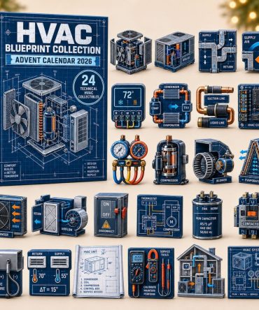 Hvac Blueprint 24-Day Countdown Calendar - Acrylic Charm Collection & Daily Engineering Surprises For Hvac Pros