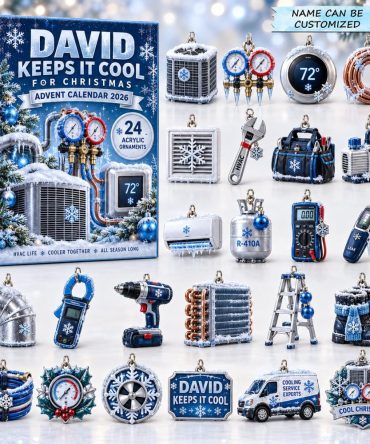 Hvac Cooling Tech Countdown 2026 — 24 Acrylic Charms, Air Conditioning Theme Gift For Technicians & Fans