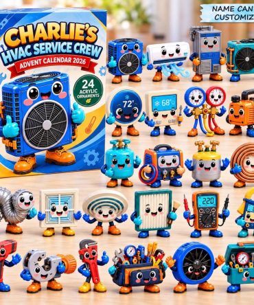 Hvac Crew Team Advent Calendar 2026 — 24 Premium Acrylic Charms, Holiday Countdown Gift For Technicians & Service Crews
