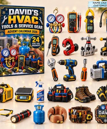 2026 Hvac Tool Advent Calendar - 24-Day Acrylic Charms, Mechanic & Technician Countdown Gift With Mini Tools