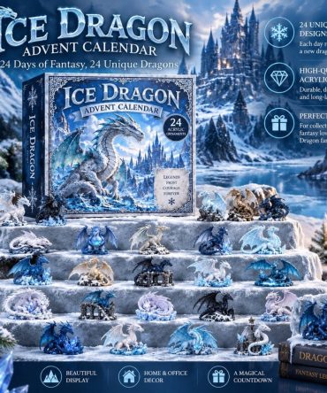 Frost Castle Ice Dragon Holiday Countdown 2026 - 24-Day Acrylic Charms Collection, Fantasy Collector Ornament