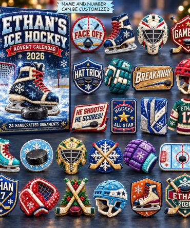 Ice Hockey 2026 Game Countdown Pack — 24 Ice Hockey Acrylic Charms & Team Collectibles, Action-Packed Holiday Gift For Players & Fans
