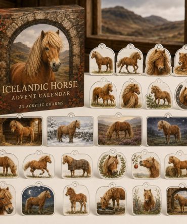 Icelandic Horse 24-Day Charm Countdown — Acrylic Mini Horse Charms Set, Perfect Holiday Gift For Riders & Collectors