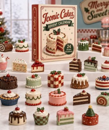 2026 Iconic Cakes 24-Day Advent Calendar With Premium Acrylic Charms - Sweet Dessert Countdown Gift For Bakers & Collectors