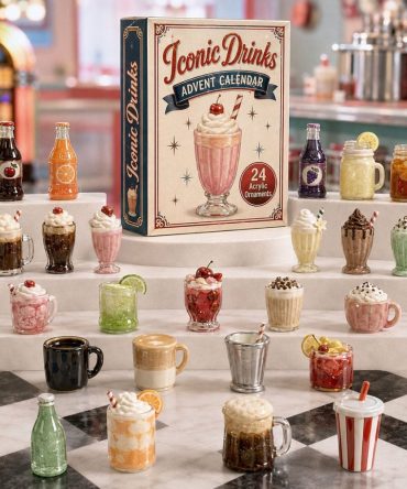 2026 Iconic Drinks 24-Day Advent Calendar With Premium Acrylic Charms - Beverage-Themed Countdown Gift For Drink Lovers & Collectors
