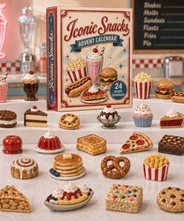 2026 Iconic Snacks 24-Day Advent Calendar With Premium Acrylic Charms - Fun Foodie Countdown Gift For Snack Lovers & Collectors