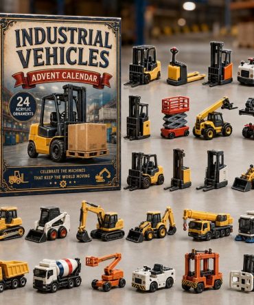 Industrial Vehicles Fleet Countdown Calendar — 24 Heavy-Duty Acrylic Charms, Perfect Gift For Kids & Mechanic Enthusiasts Holiday 2026