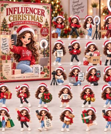 Influencer-Themed 24-Day Acrylic Charm Advent Calendar — 2026 Holiday Countdown Gift Pack, Collectible Stocking Stuffer