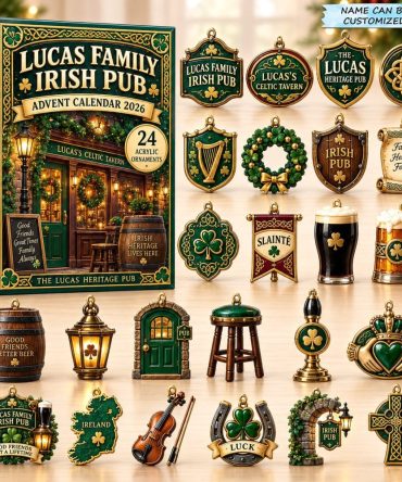 2026 Irish Pub Countdown Calendar — 24 Acrylic Charm Surprises, Pub-Themed Whiskey & Beer Gift For St. Patrick Fans