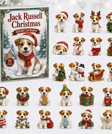Jack Russell Christmas 2026 Countdown Calendar — 24 Acrylic Charms, Festive Dog-Themed Holiday Gift & Stocking Stuffer