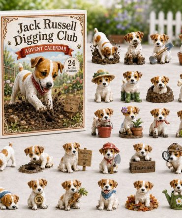 Jack Russell Digging Club 2026 Advent Calendar — 24 Acrylic Charms, Playful Dog Countdown Gift & Collectible Set