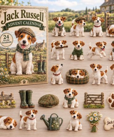 Jack Russell English Countryside 2026 Advent Calendar — 24 Acrylic Charms, Charming Holiday Countdown For Dog Lovers