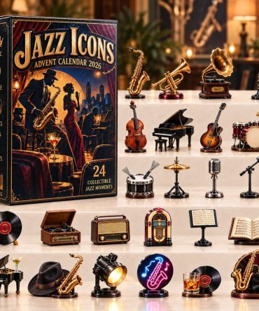 Jazz Icons Advent Calendar 2026 — 24-Day Jazz Music Countdown With Acrylic Instrument & Icon Charms, Gift For Jazz Lovers & Musicians