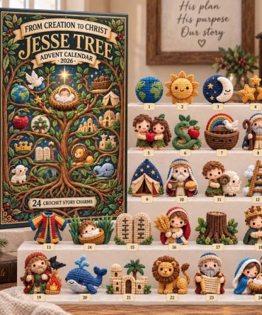 Jesse Tree Advent Calendar 2026 - 24-Day Acrylic Charm Countdown, Biblical Symbol Charms For Advent Devotion & Family Reflection