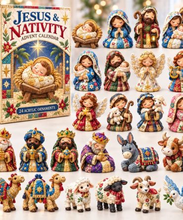 Jesus & Nativity 2026 Advent Calendar — 24-Day Acrylic Charms Countdown, Traditional Nativity Scene Ornaments & Faith Gift
