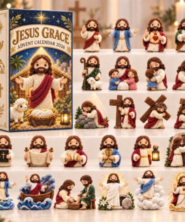 Jesus Grace 2026 Inspirational Countdown — 24-Day Acrylic Charm Advent Calendar, Faith-Focused Holiday Gift For Families