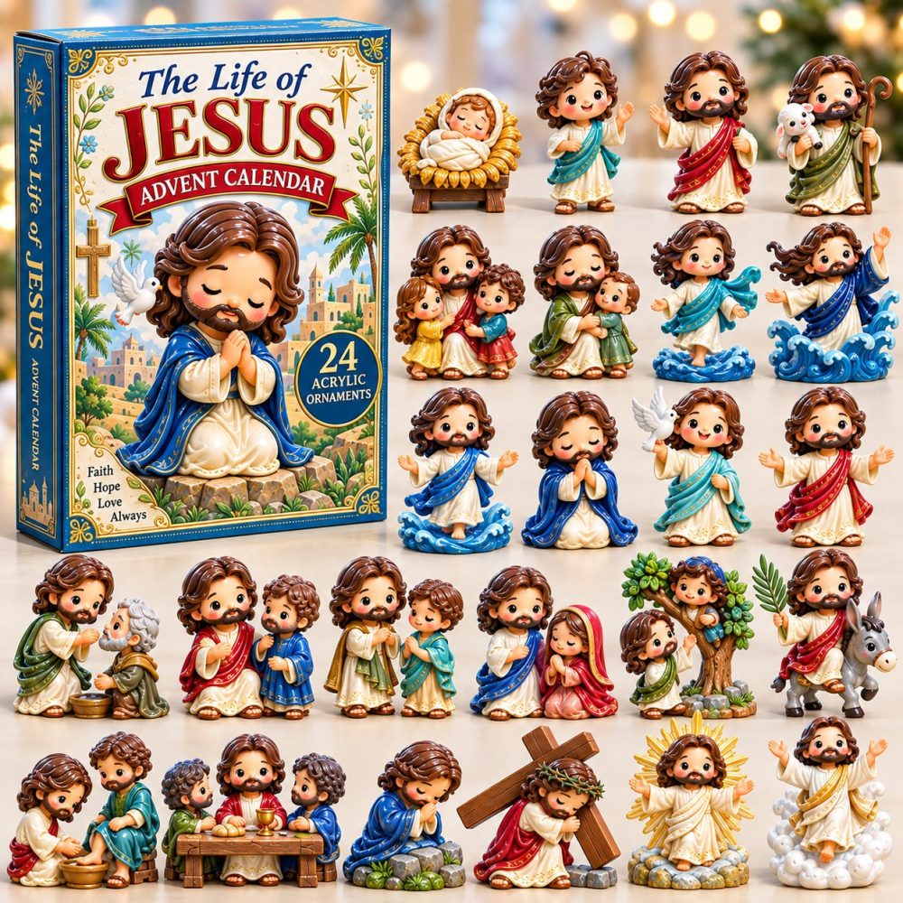 Jesus Life 2026 Christian Advent Calendar — 24-Day Acrylic Charms Countdown, Scripture-Inspired Nativity Keepsakes & Gift