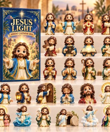 Radiant Jesus Light 2026 Devotional Advent — 24-Day Acrylic Charm Countdown Calendar, Inspirational Christian Christmas Gift