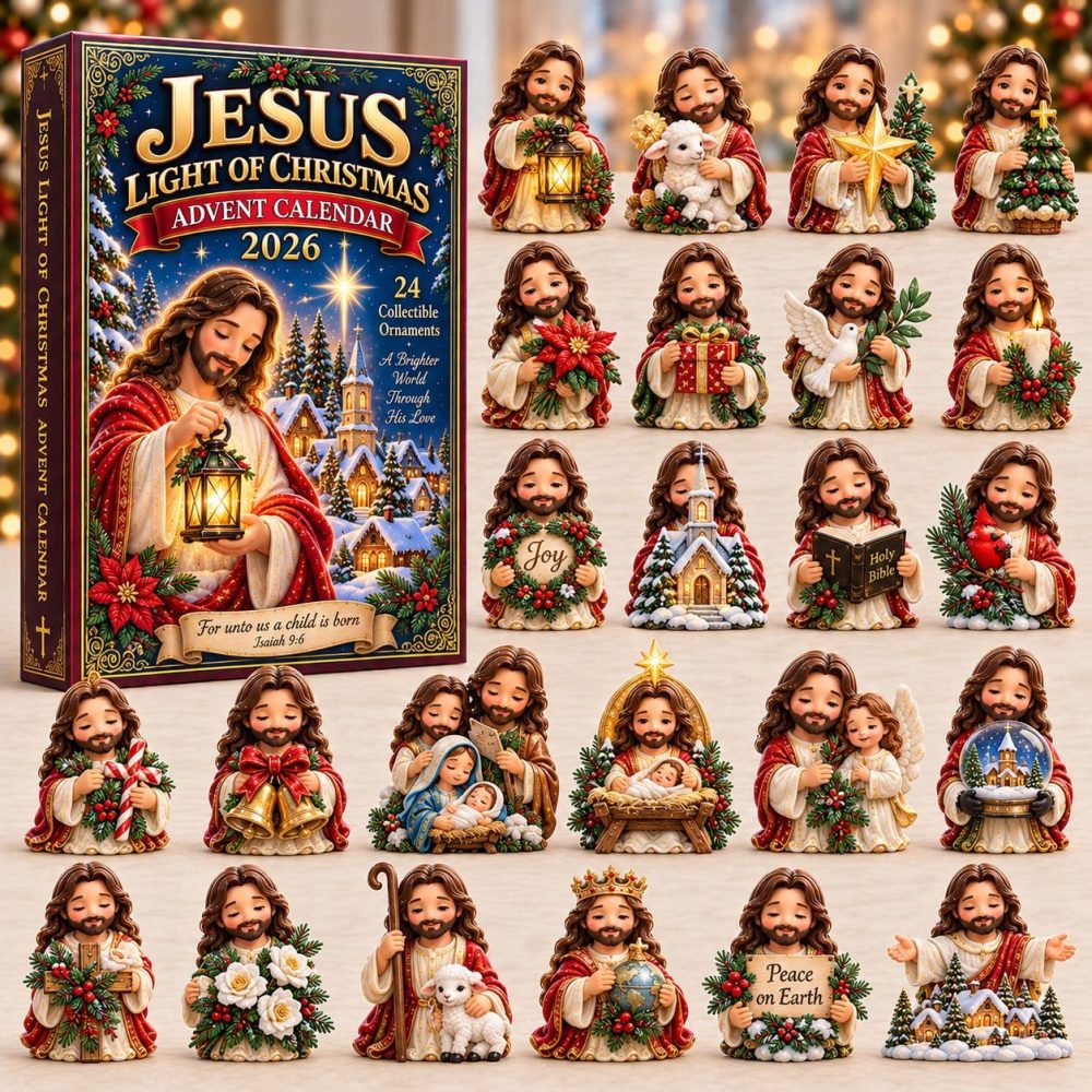 Jesus The Light 24-Day Holiday Advent Calendar - Acrylic Christian Charms, Inspirational Christmas Countdown 2026