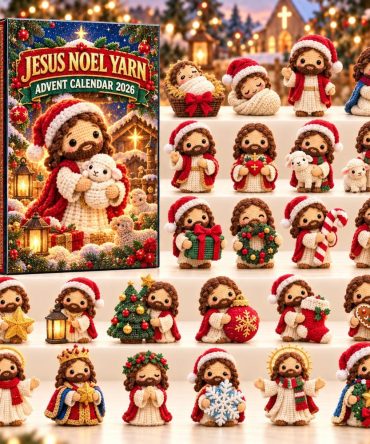Jesus Noel Yarn Faith Advent Calendar 2026 — 24 Christian & Yarn-Themed Acrylic Charms, Inspirational Holiday Countdown Gift