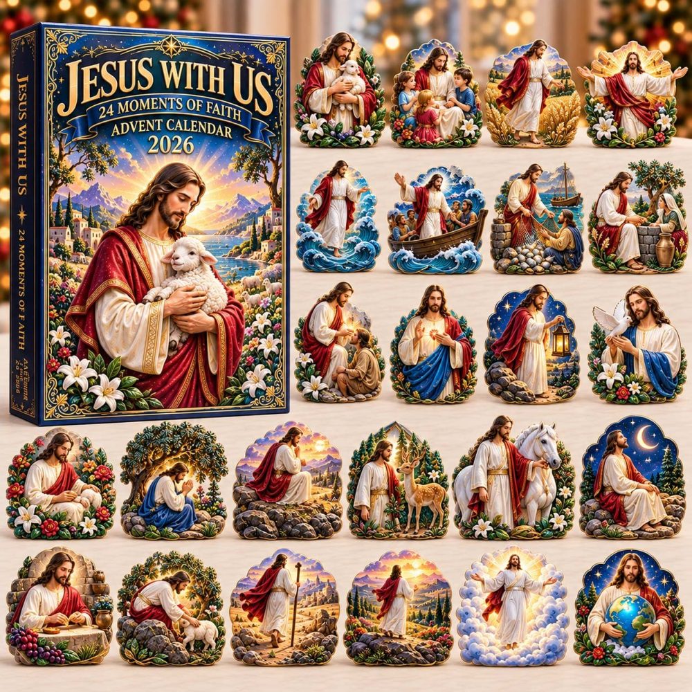 Jesus With Us 24-Day Advent Family Calendar - Acrylic Faith Charms, Heartfelt Christmas Countdown Keepsake 2026