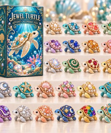 2026 Jewel Turtle Countdown Calendar — 24 Days Of Acrylic Charm Surprises, Ocean-Themed Gift For Turtle Lovers