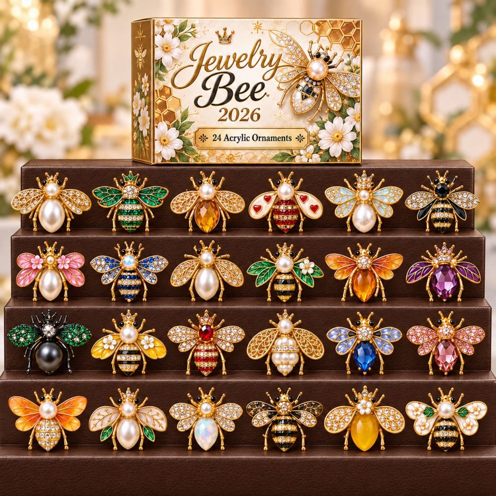 Jewelry Bee Advent Calendar 2026 — 24-Day Charm Countdown With Mini Acrylic Bee Jewelry Pieces , Gift Box For Her
