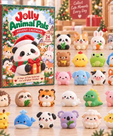 Jolly Animal Pals Advent Calendar — 24 Cute Animal Charms & Little Surprises, Family-Friendly Holiday Countdown Gift For Kids