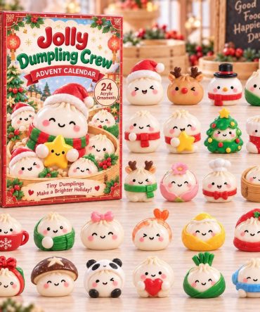 Jolly Dumpling Crew Advent Calendar — 24 Adorable Dumpling Charms & Surprises, Cute Kawaii Countdown Gift For Kids And Collectors
