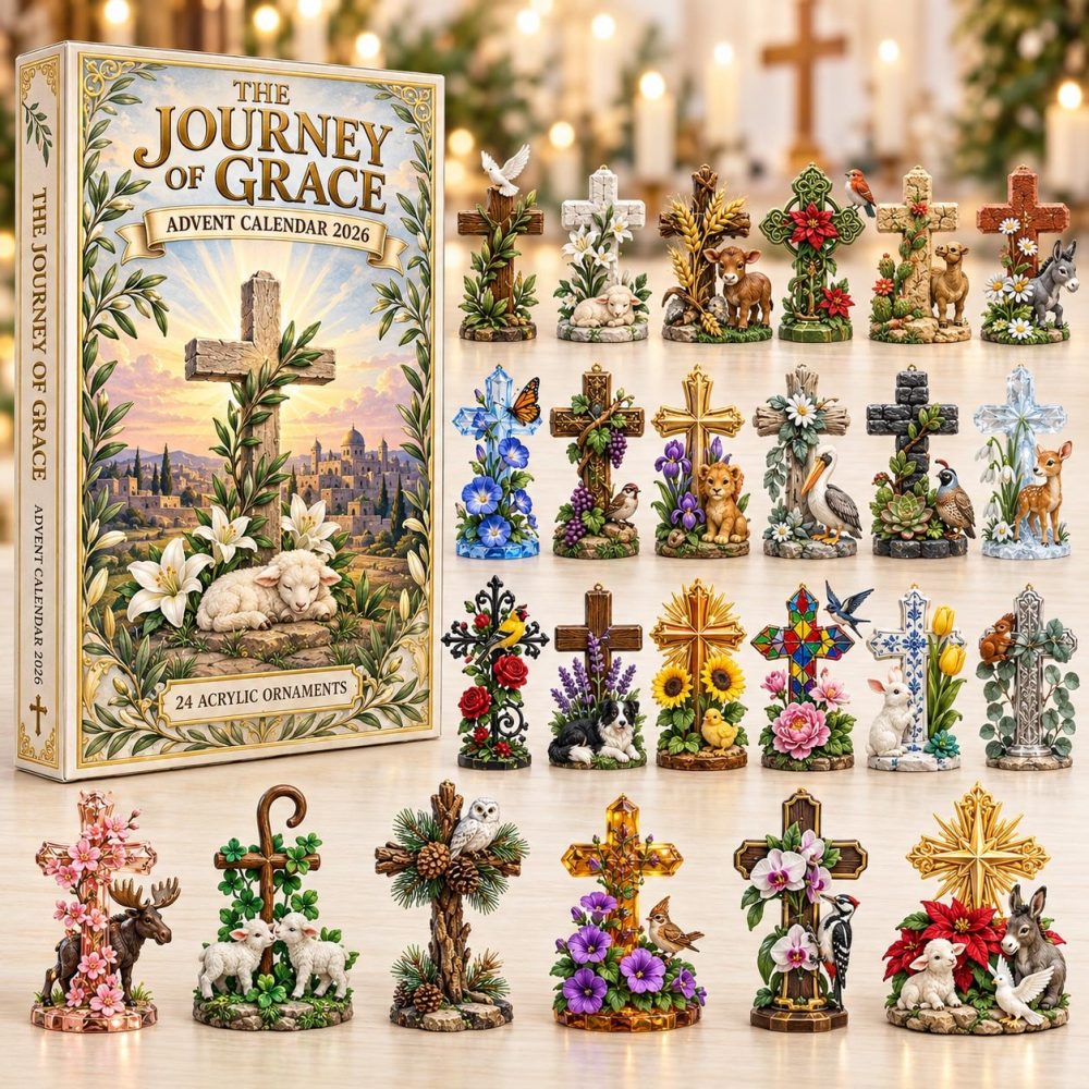 Journey Of Grace Advent Calendar 2026 — 24-Day Reflective Countdown With Acrylic Charms For Spiritual Family Moments
