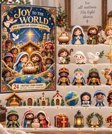 Joy To The World Advent Calendar 2026 - 24-Day Acrylic Charm Countdown With Festive Ornaments, Family-Friendly Holiday Tradition