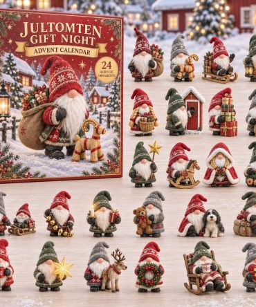 Jultomten Gift Night 24-Day Acrylic Charm Countdown — Classic Swedish Santa Advent With Festive Charms For Memorable Holiday Surprises