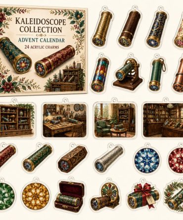 Kaleidoscope Collecting Holiday Countdown — 24 Mini Acrylic Charms For Colorful Collectors, Giftable Advent For Curio Fans