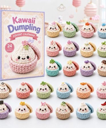 Kawaii Dumpling Countdown 2026 — 24 Cute Dumpling Acrylic Charms, Adorable Daily Advent Gift For Foodies & Kawaii Collectors