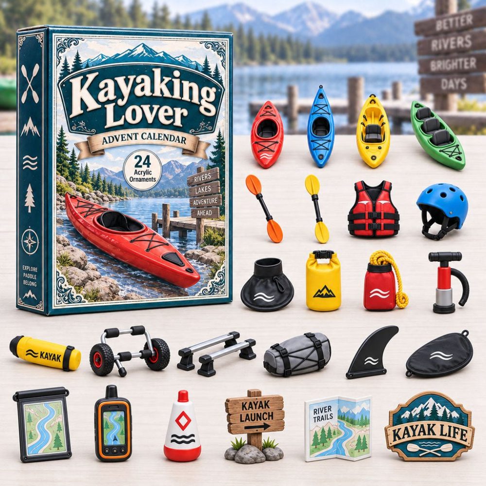2026 Kayak & Paddling Advent Countdown - 24-Day Acrylic Charm Calendar For Kayakers, Canoeists And Outdoor Water Lovers