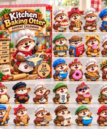 Kitchen Baking Otter Advent Calendar 2026 — 24-Day Culinary Countdown With Acrylic Baking Otter Charms, Cute Chef Gift For Bakers