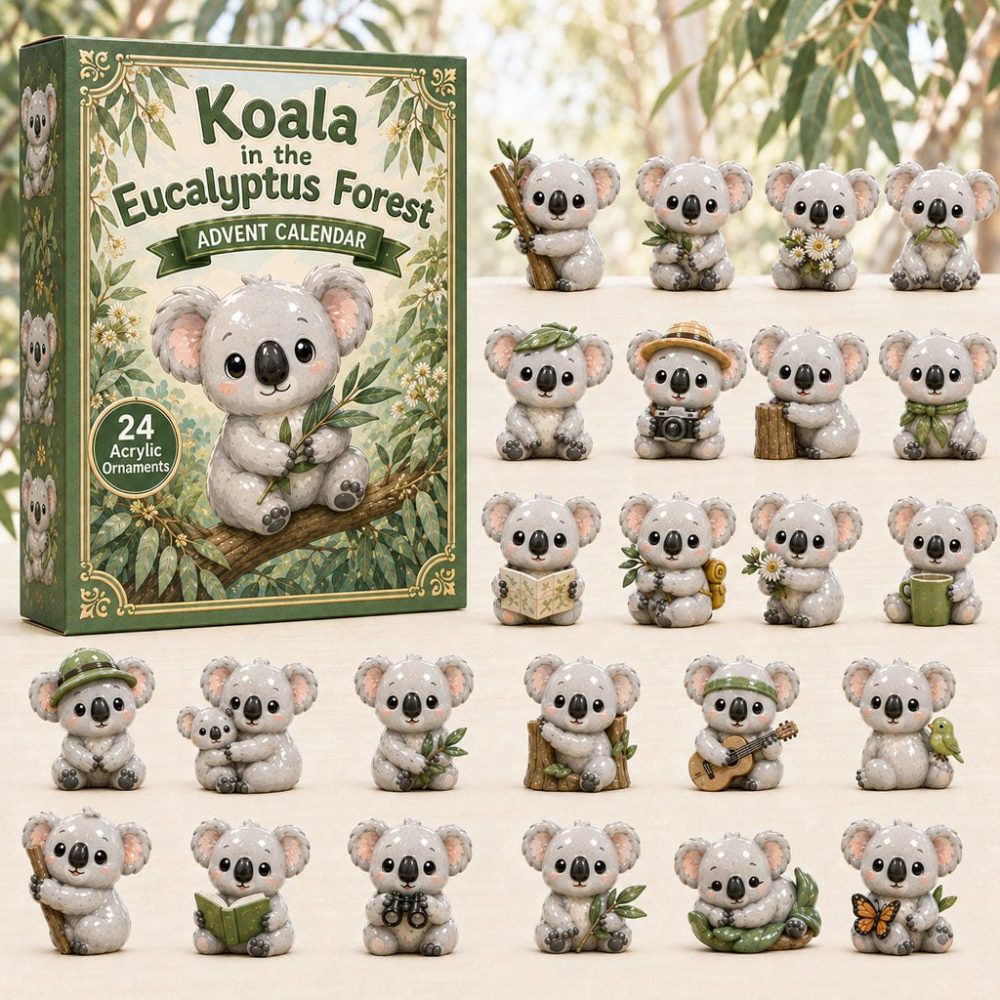 Koala Eucalyptus Forest Advent Calendar 2026 — 24 Nature-Inspired Acrylic Charms, Australian Wildlife Gift