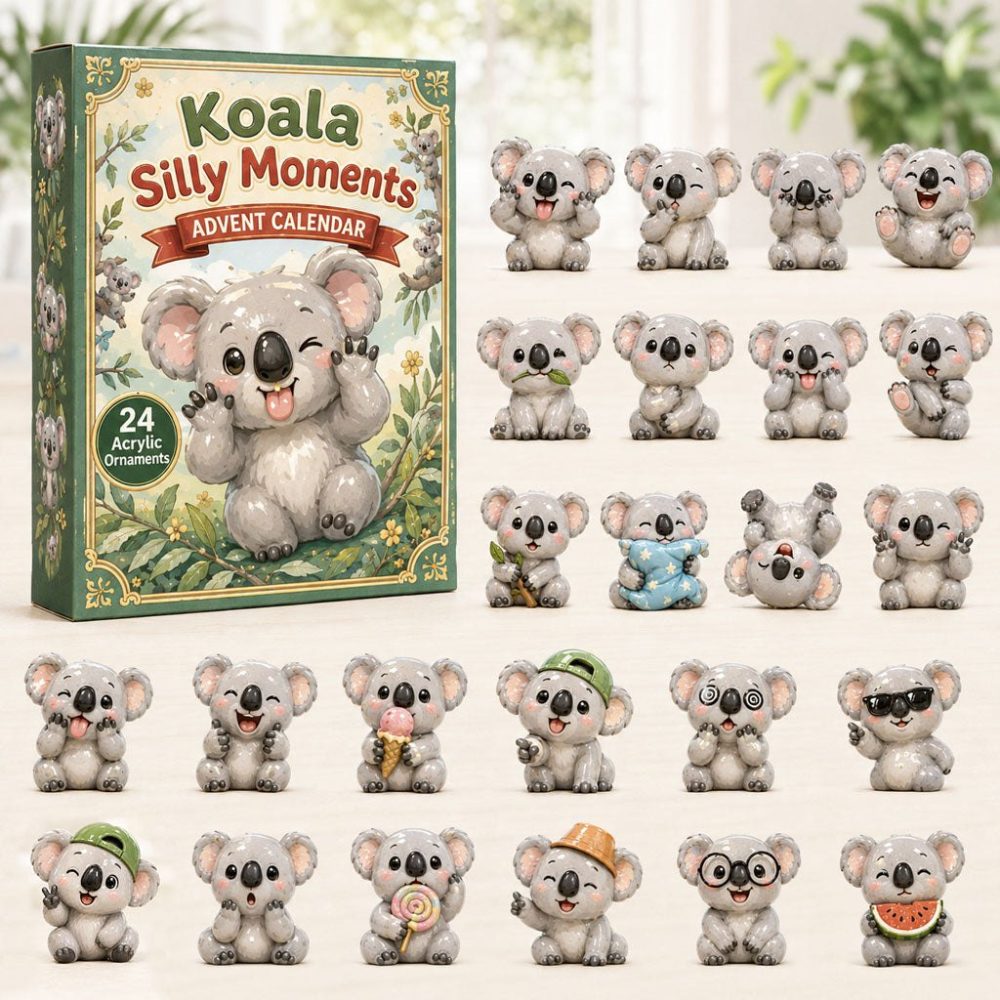 Playful Koala Silly Moments Advent Calendar 2026 — 24 Acrylic Charms, Cute Koala-Themed Holiday Countdown Gift