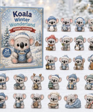 Koala Winter Wonderland Advent Calendar 2026 — 24 Cozy Acrylic Charms, Australian Wildlife Holiday Gift