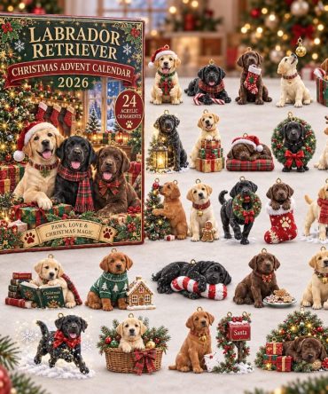Labrador Retriever Christmas Advent Calendar 2026 — 24-Day Dog Lover Countdown With Acrylic Lab Charms, Pet-Themed Holiday Gift