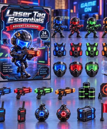 Laser Tag Essentials Advent Calendar 2026 - 24-Day Beginner To Pro Countdown With Acrylic Charms, Ultimate Gamer Holiday Gift