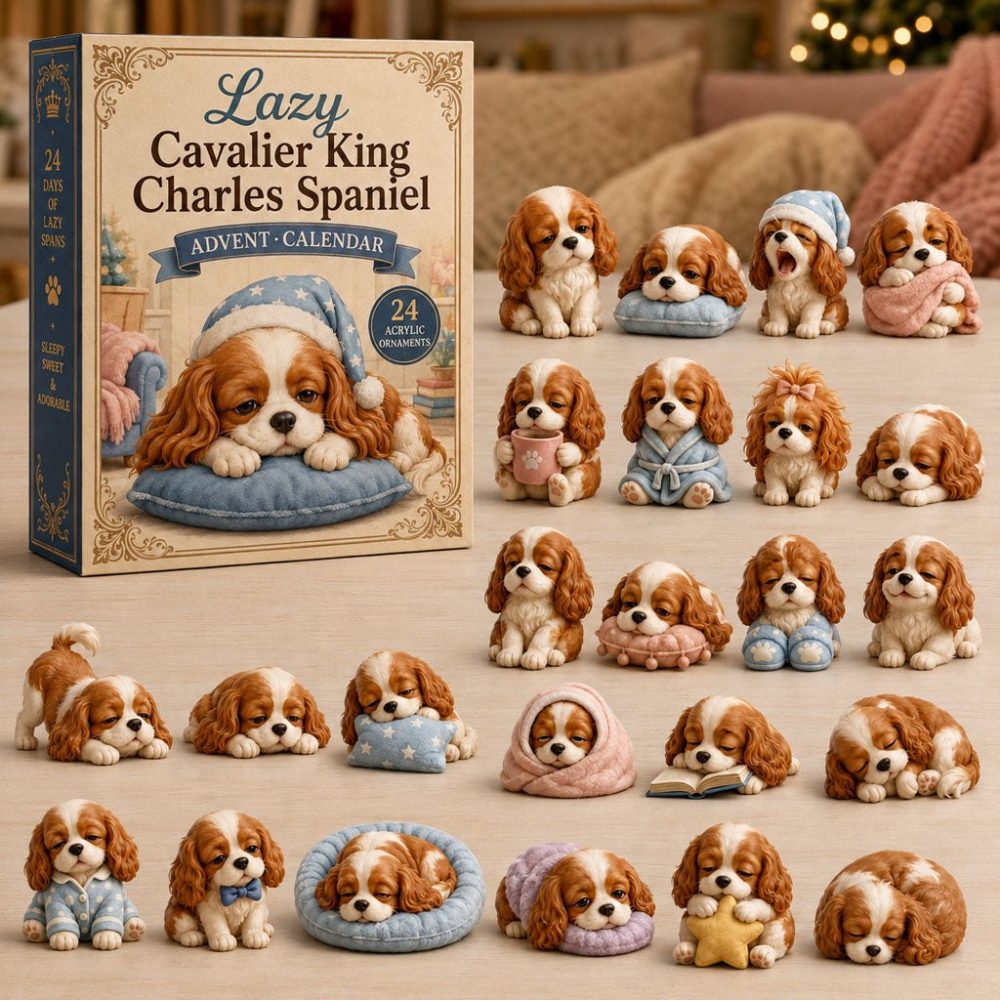 Cavalier Spaniel Holiday Charm Advent Calendar 2026 — 24-Day Acrylic Ornaments, Perfect Dog Lover Gift