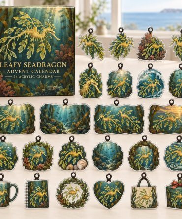Leafy Seadragon 24-Day Acrylic Charm Countdown — Ornate Kelp Forest Advent Set With 24 Mini Charms, Ideal Gift For Sea-Weed & Seadragon Fans