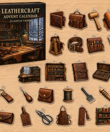 24-Day Leathercraft Charm Countdown — Acrylic Tool & Project Mini Charms For Leatherworkers, Diy Leather Gift Set